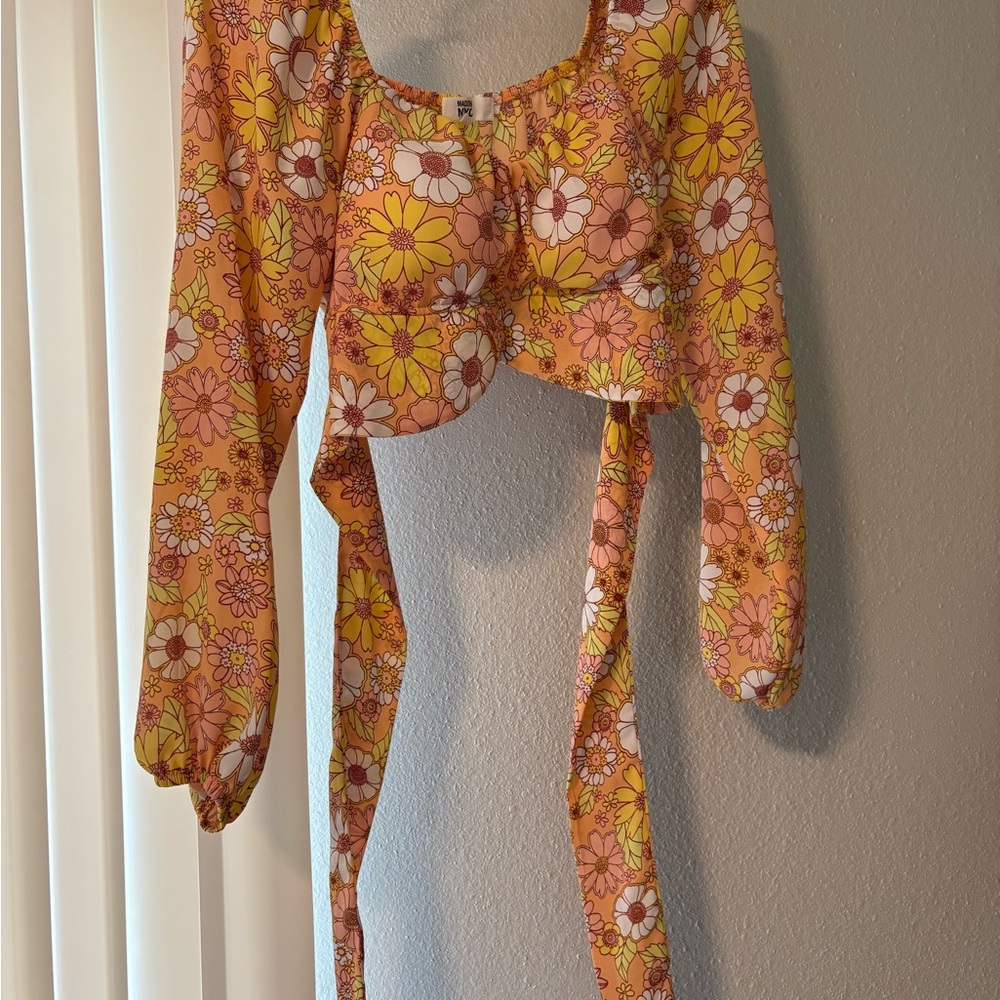 Floral Long Sleeve Women's Top